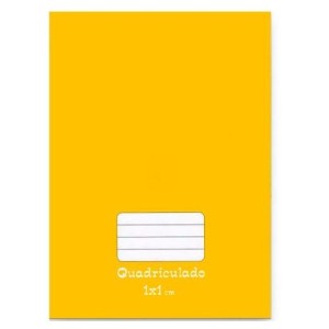 CADERNO QUADRICULADO 1X1CM  BROCHURÃO 48 FOLHAS CAPA DURA
