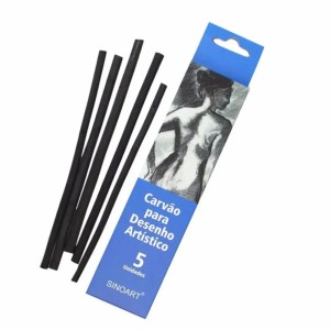 CARVÃO VEGETAL P/DESENHO MEDIO COM 5 UNIDADES SINOART