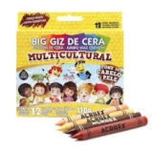 GIZ DE CERA BIG MULTICULTURAL TONS DE PELE 12 CORES