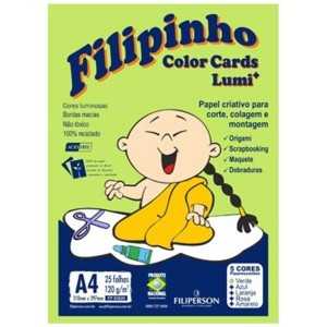 BLOCO COLOR CARDS LUMI 5 CORES 25 FLS