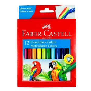 CANETINHA 12 CORES HIDROGRÁFICA - FABER CASTELL